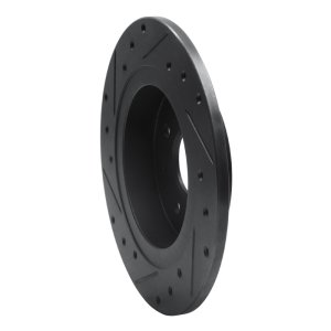 Kia Sephia Brake Rotor (1) - Rear Right - R1 Concepts - Drilled & Slotted - Black - `98-`03